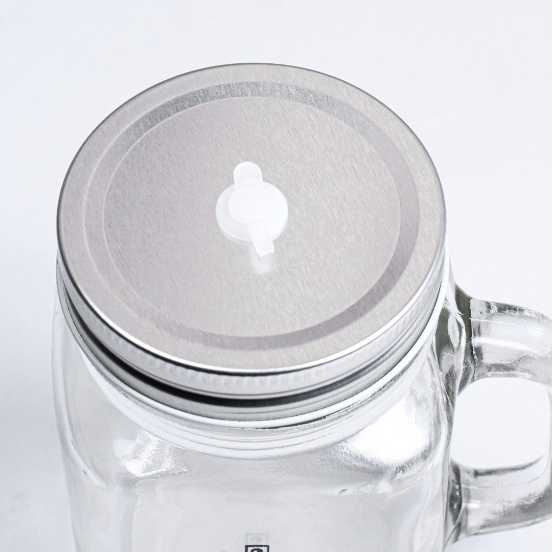 Glass Smoothie Jar (Strawberry)